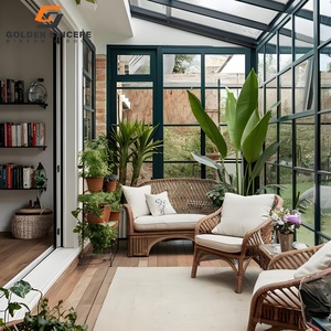 Sala de vidrio con puerta abatible GS con mosquitera para sala de estar en el patio trasero - Product Image 5