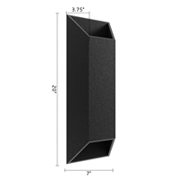 Applique murale LED extérieure OEM en aluminium gris foncé, éclairage haut et bas, style minimaliste européen, pour décoration de maison, vente en gros