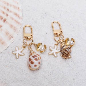 Minimalist Natural Seashell Keychain Imitation Pearl Bag Pendant Cute Girls Bag <b>Hanger</b> Decor Fashion Women Bag Jewelry - Product Image 3