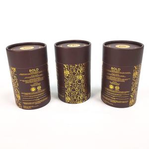 Boîte d'emballage cylindrique en carton kraft personnalisée, recyclable, de qualité alimentaire, pour capsules de café, de chocolat, de protéines en poudre, tube en papier - Product Image 2