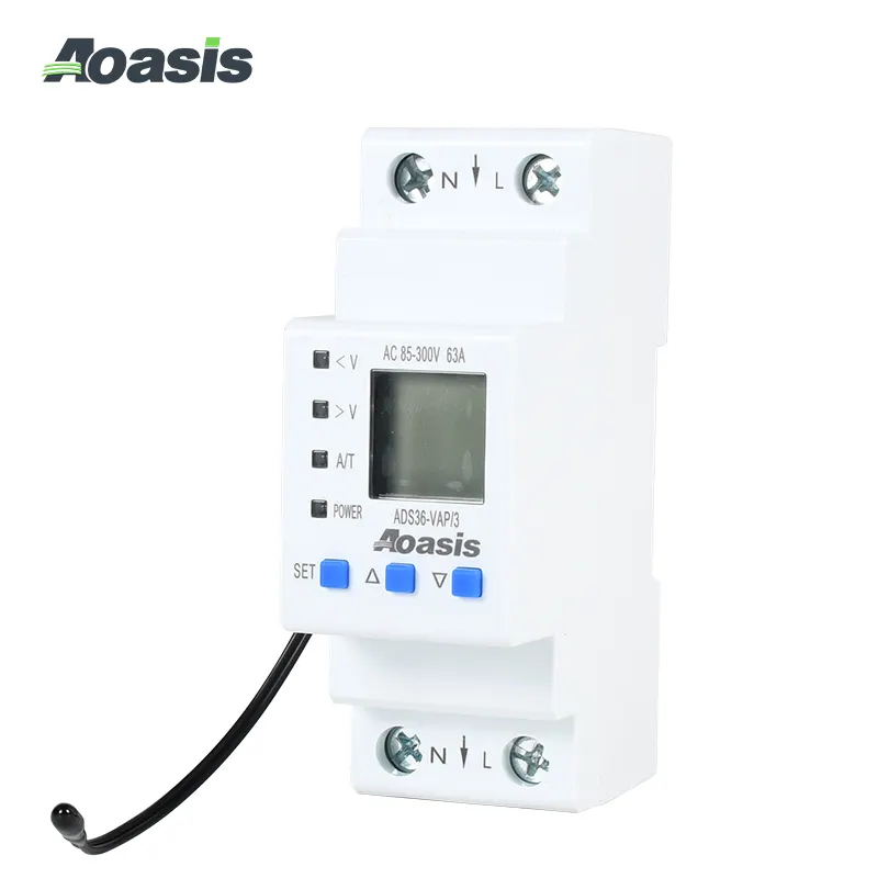 AOASIS ADS36-VAP/3 Monofásico Tensão Temperatura atual Medidor de energia protetora