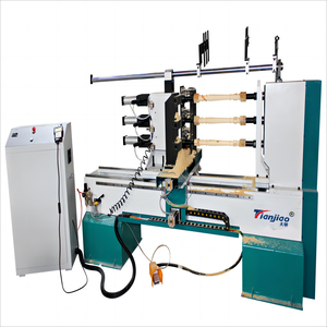 Machine à fabriquer des poteaux d'escalier à trois axes TianJiao Custom Model TJ-1512, tour à bois avec moteur de broche 4KW, rail de positionnement 1500mm max. - Product Image 1