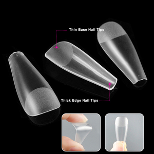 Velvet Touch Ballet Nail Extensions Ultra Flat Curve Wide Size Artificial Fingernail Tips <b>Box</b> - Product Image 4