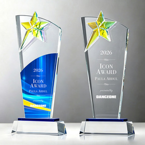 Trophée en cristal Yixin 28 cm avec logo personnalisé pour les enseignants, les champions de ventes, les compétitions, les réunions annuelles, les cadeaux d'affaires - Product Image 4