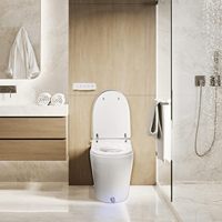 Série 6000 – Toilette intelligente japonaise avec bidet intégré, ouverture/fermeture mains libres, eau chaude instantanée, séchoir à siège inclus, fixation au sol