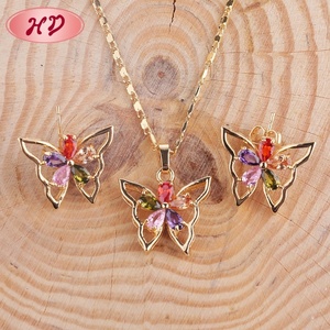 Joyas de Fantasía con Diseño de Mariposa, 18K, Estilo Dubái, Nueva Colección, Conjuntos de Joyas de Fantasía Grandes - Product Image 2