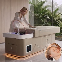 Bonniebeauty Fauteuil de massage thaïlandais moderne pour spa commercial, lit de shampoing électrique réglable, capacité de charge 300 kg, pour atelier
