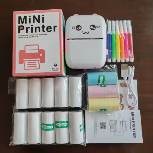 NEW Portable Mini Thermal Printer APP Controlled Wireless Mini Printers Office School Note Label Maker Printing for Kids Gift C9