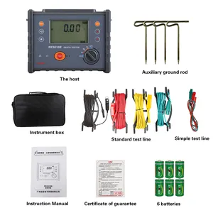 FR3010 factory two and three wire grounding resistance tester large LCD screen low resistance test meter earth voltage meter