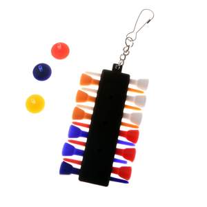 Logo personnalisé Clip fixe Jeu de clous pour balle de golf Tee & Volleyball Siège de clou Fournitures de golf en plastique Bambou Accessoires de golf - Product Image 2