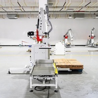 Équipement de palettisation de sacs tissés de 50 kg, palettiseur, robot automatique, ligne d'emballage, système de palettisation robotisé pour boîtes en carton ondulé
