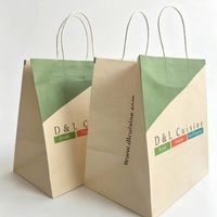 Sacs en papier kraft personnalisés avec logo en relief, poignées en corde, fond large, blanc, 120 g/m², écologiques, recyclables, vente en gros