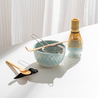 Ensemble d'accessoires de cérémonie du matcha Astief de luxe, 4, 5, 7 ou 8 pièces, avec glaçure changeante au four, bol à matcha, coffret cadeau matcha premium