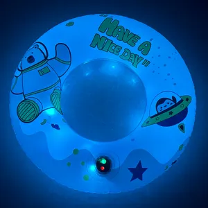 HOT sales luminescence LED Light Up Rechargeable Swim Float Tube Swimming Ring Bracelet control for Kids and Adults