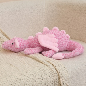 Peluche Drago Personalizzato con Imbottitura in Cotone PP, Stampa Leopardata Rosa, Bambola Comfort, Draghi delle Nevi - Product Image 4