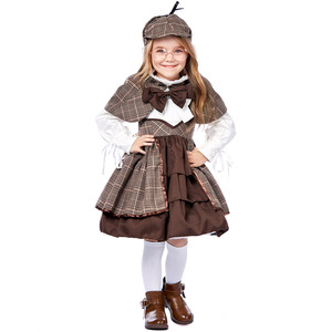 Robe de détective pour enfants à manches longues, tenue Lolita pour filles, tenue d'Halloween, de <span class=keywords><strong>princesse</strong></span>, d'anniversaire - Product Image 6