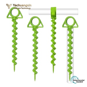 Outdoor plastic <b>tent</b> nail <b>canopy</b> <b>tent</b> ground nail spiral sheep horn plastic nail mountaineering camping <b>tent</b> ground anchor nail - Product Image 2