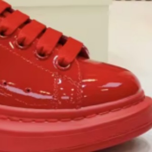Top-quality <b>red</b> <b>patent</b> leather stylish and luxurious casual <b>shoes</b> with breathable and comfortable thick-soled walking <b>shoes</b> - Product Image 3