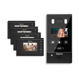 Produsen sistem interkom Video kabel, sistem telepon pintu bel pintu Video, kit kamera HD mendukung Unlock pemantauan Du