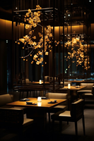 Meubles de restaurant contemporains, canapé et table en bois, sièges durables, longue banquette, solution clé en main pour hôtel