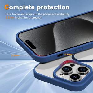 Funda Magnética de Lujo para Teléfono, TPU+Acrílico, Carga Inalámbrica Qi, Antigolpes, para 17 Air 16 15 Pro <span class=keywords><strong>Max</strong></span>/14 Pro/13/12/11/X/XR/<span class=keywords><strong>XS</strong></span>/<span class=keywords><strong>XS</strong></span> <span class=keywords><strong>Max</strong></span> - Product Image 2