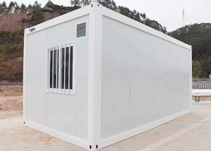 Casas modulares prefabricadas de contenedores de paquete plano de casa de lujo desmontable de 10 pies 20 pies 40 pies para Taller de sala de estar de 1 dormitorio - Product Image 4