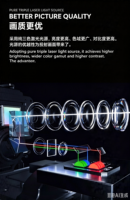 Projecteur laser MIJIA pour cinéma maison, projecteur de films, mise au point automatique et correction de la distorsion trapézoïdale, zoom, mini projecteur laser portable pour extérieur
