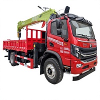 Grue montée sur camion Dongfeng 8t à commande à distance et double commande manuelle, en promotion