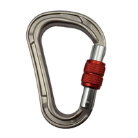 Mousqueton en aluminium aéronautique 24kN conforme à la norme CE pour l'escalade professionnelle, les travaux en hauteur et l'équipement de sécurité industriel