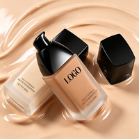 Fond de Teint Vegan en Gros avec Logo Personnalisé, Bouteille Carrée Givrée, Couvrance Totale, Effet Estompeur de Pores, Contrôle du Sébum