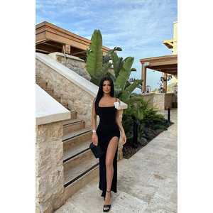 Robe de mariée Sandra Rose en satin noir, style sirène moderne, col montant, longue, plissée, matériaux personnalisables, grandes tailles, longueur ras du sol - Product Image 3