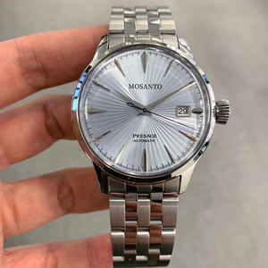 Мужские часы Seikot серии Cocktail — полностью автоматические механические мужские часы в деловом повседневном стиле с синим стальным ремешком - Product Image 4