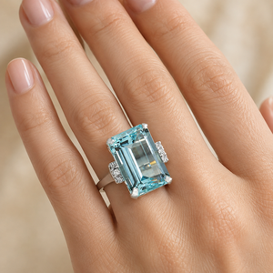 Anello Elegante in Stile Vintage di Colore Blu per Donne - Product Image 2