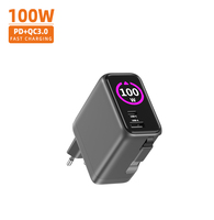 Adaptateur secteur prise US 3 ports USB-C USB-A certifié CE 100W GaN charge rapide PPS PD 3.0 chargeur de téléphone multi-appareils pour LG