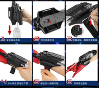 Lanceur de pistolet à eau en plastique Spider pour l'été, jouet de tir d'extérieur, gants lanceurs de super-héros, bracelet de poignet, bouteille d'eau USB