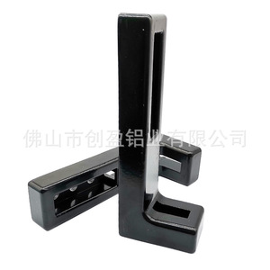 Anchor Bracket Aluminum Alloy Black Ground Fixed Angle Connect Home Improvement Hardware - Product Image 3
