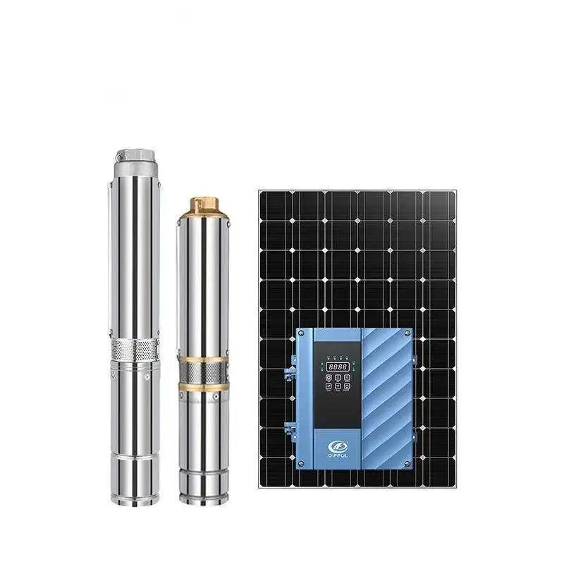 Pompa solare per pozzi profondi personalizzata generazione di energia fotovoltaica AC-DC interruttore automatico pompa dell'acqua solare in acciaio inossidabile
