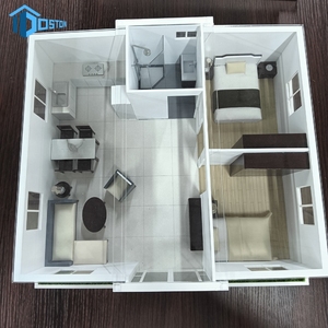 ในการขาย prefab พายุเฮอริเคนหลักฐาน prefab บ้านตู้คอนเทนเนอร์2ห้องนอน - Product Image 2