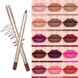 Grosir pensil Lipliner Logo kustom Glossy Lipgloss Label pribadi <span class=keywords><strong>Kit</strong></span> Lipgloss pigmen tinggi - Product Image 3