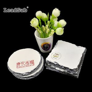 Leadsub, venta al por mayor, posavasos de pizarra promocional con impresión de sublimación de logotipo personalizado - Product Image 6