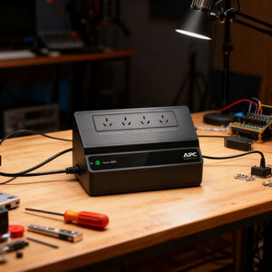 Alimentation de secours fiable APC BK500M-CH 500VA 300W pour <span class=keywords><strong>disque</strong></span> <span class=keywords><strong>dur</strong></span> <span class=keywords><strong>externe</strong></span>, haut-parleur de bureau, système audio - Product Image 5