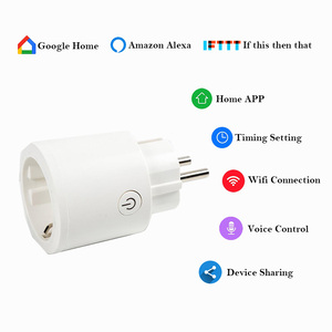 Tuya App & Alexa/asistan kontrolü Mini akıllı fiş İngiltere tipi priz akıllı <span class=keywords><strong>Wifi</strong></span> prizi ab ve abd fiş tipi ile - Product Image 2