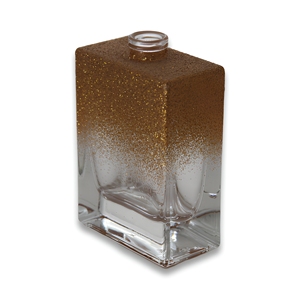 Vente en gros de flacons de parfum personnalisés en verre à épaulement plat et carré doré pour parfum d'ambiance - Product Image 3