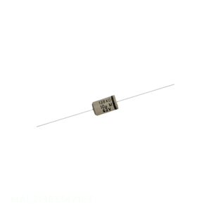 Condensador de Aluminio de Canal de Fabricante 470 uF, Tipo Through Hole MAL213833471E3, 470UF 20% 6.3V AXIAL TH - Product Image 1