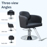 Fauteuil de Barbier Professionnel Moderne, Chaise de Salon de Luxe Matelassée pour Coiffure, Mobilier de Salon de Beauté, Vente Directe Usine