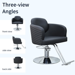 Fauteuil de Barbier Professionnel Moderne, Chaise de Salon de Luxe Matelassée pour Coiffure, Mobilier de Salon de Beauté, Vente Directe Usine - Product Image 2