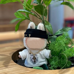 Cho Labubu búp bê Quần Áo Sweatshirt quần short 2-mảnh thiết lập American hip hop phong cách búp bê Quần áo phụ kiện ít vải (không có búp bê) - Product Image 2