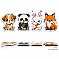 Aimant de réfrigérateur personnalisé en acrylique, motif pastèque mignon, Kawaii, découpé à la forme, 3 mm, avec support magnétique noir, vente en gros, décoration estivale