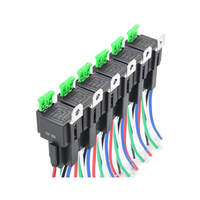 Relais électrique universel polyvalent 12V SPST 14AWG relais à faisceau en cuivre étamé prise 4 broches 30A ATC lame fusible relais Reed
