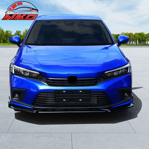 เหมาะสำหรับ Honda Civic รุ่นที่ 11 ปี 2022-2024  ลิ้นกันชนหน้า สีดำเงา - Product Image 2